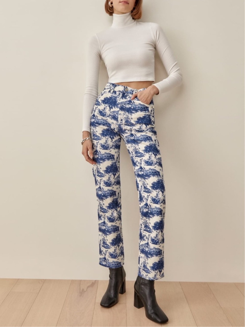 NEW Reformation Pastoral High Rise Straight Jeans 27 - Picture 5 of 16